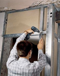 Возведение внутренних стенок из гипсокартона