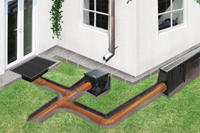 Мелкие камешки на садовом участке