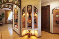 Творенье неподражаемого интерьера с подмогой художественных витражей