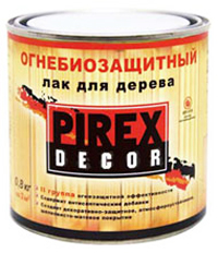 Рirex decor - неповторимый огнебиозащитный лак для древесины