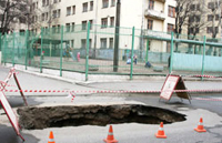 Провал грунта в Москве произошел из-за проведения строительства