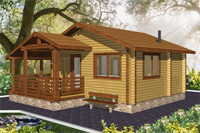 Древесные дома построенные из склеенного бруса эконом-класса